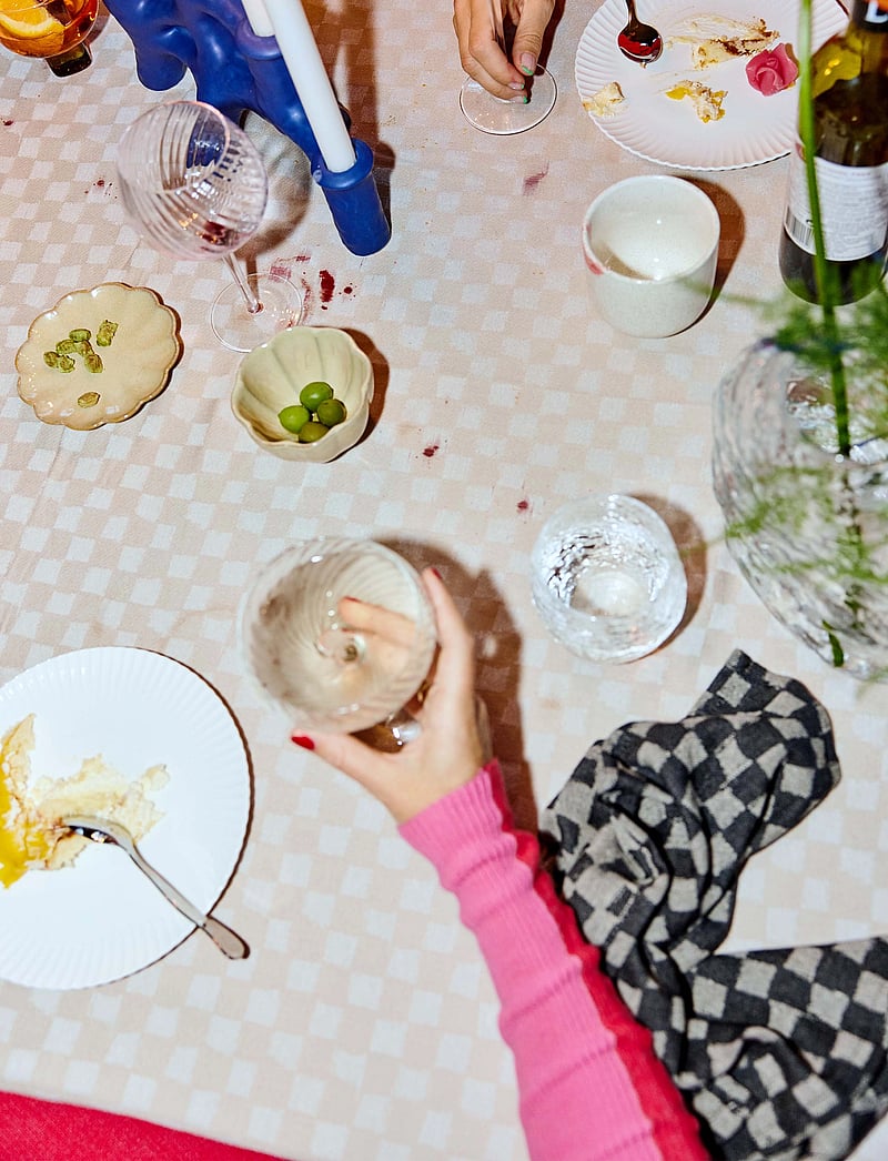 Byon - Cotton napkin Checki - stoffservietten - black/beige - 1