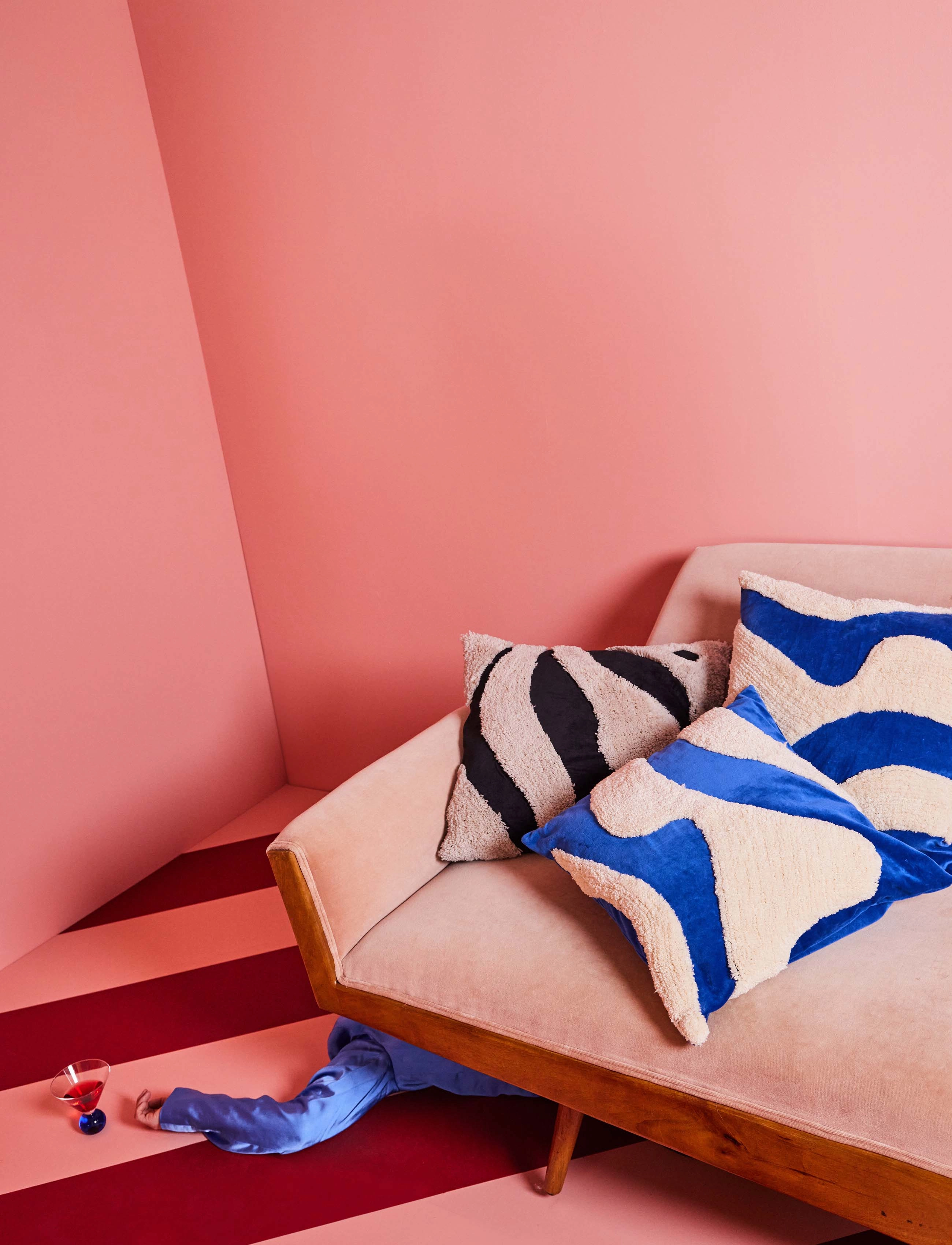 Byon Pillow Fluffy, 50X50 cm, Blue, Puder & Tæpper > Puder, Unisex