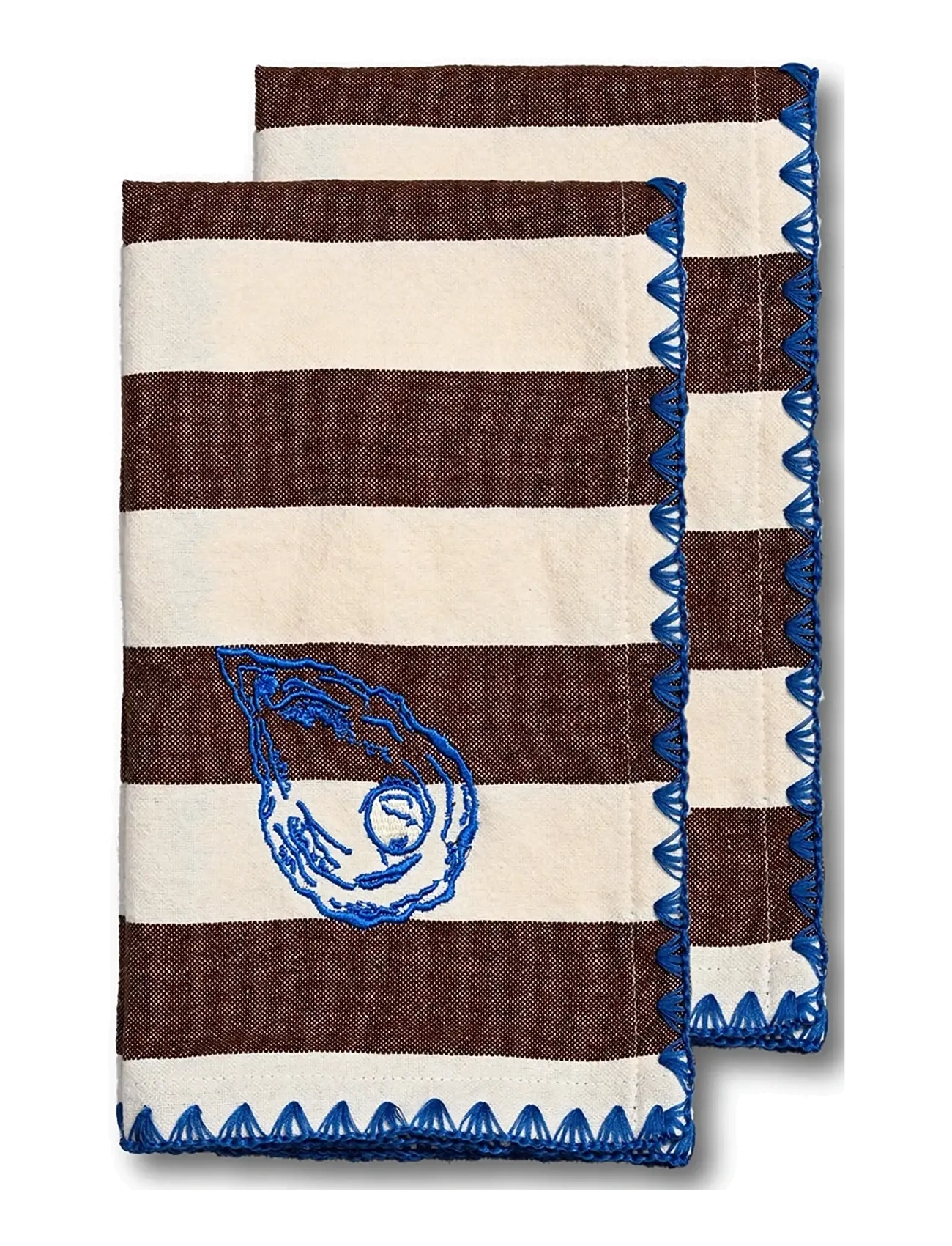 Byon Napkin Bubba oyster 2pcs/set - Servietten - BROWN / brown