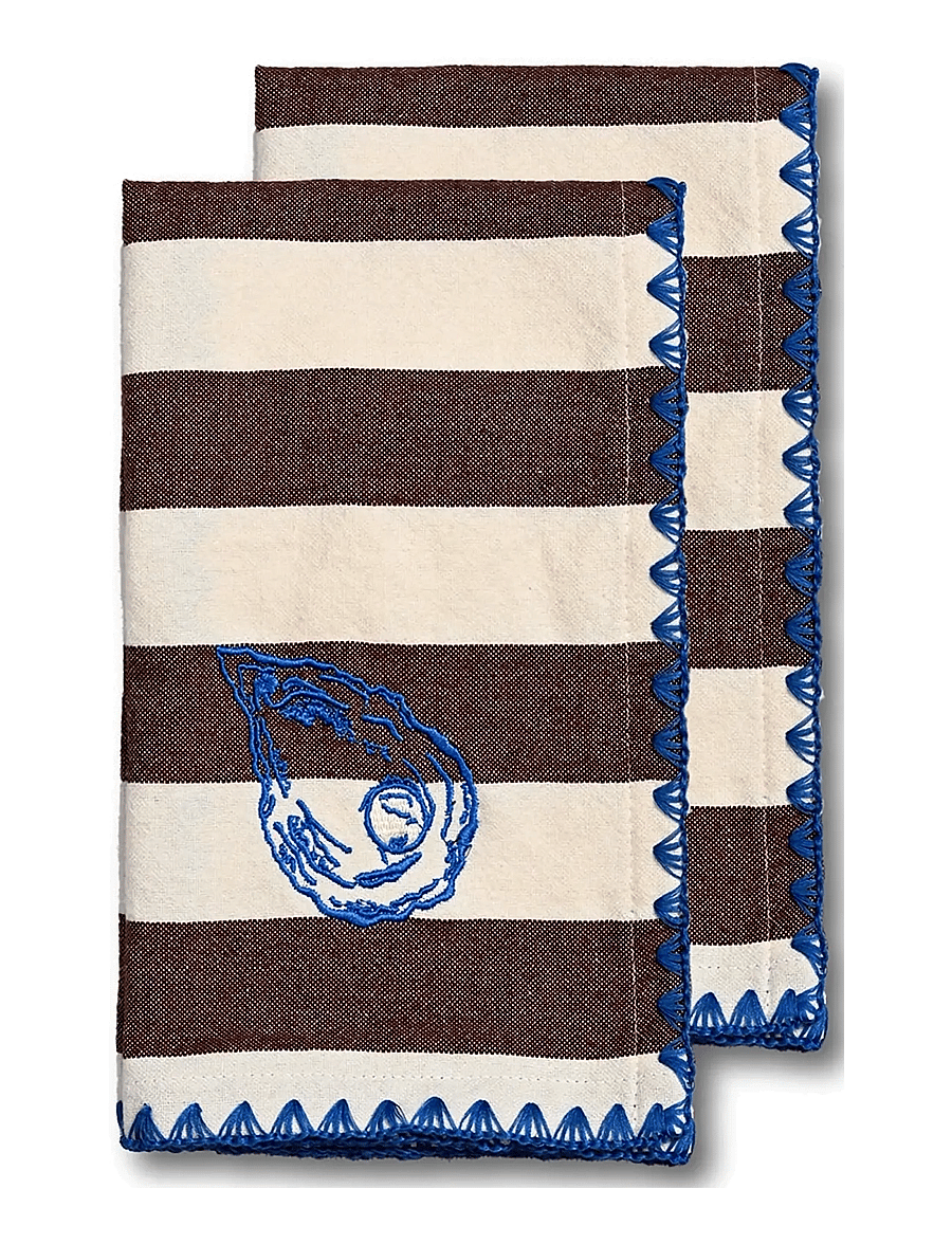 Byon - Napkin Bubba oyster 2pcs/set - stoffservietten - brown - 0