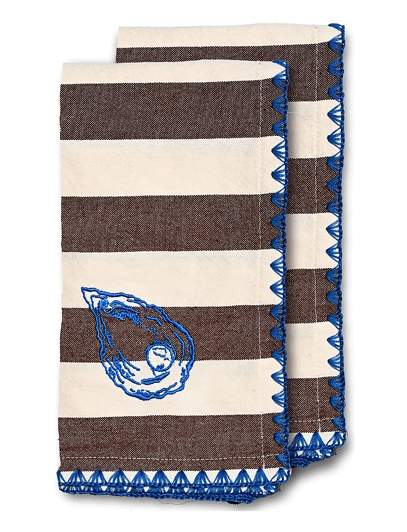 Byon - Kitchen towel Bubba oyster 2pcs/set - tea towels - brown - 1