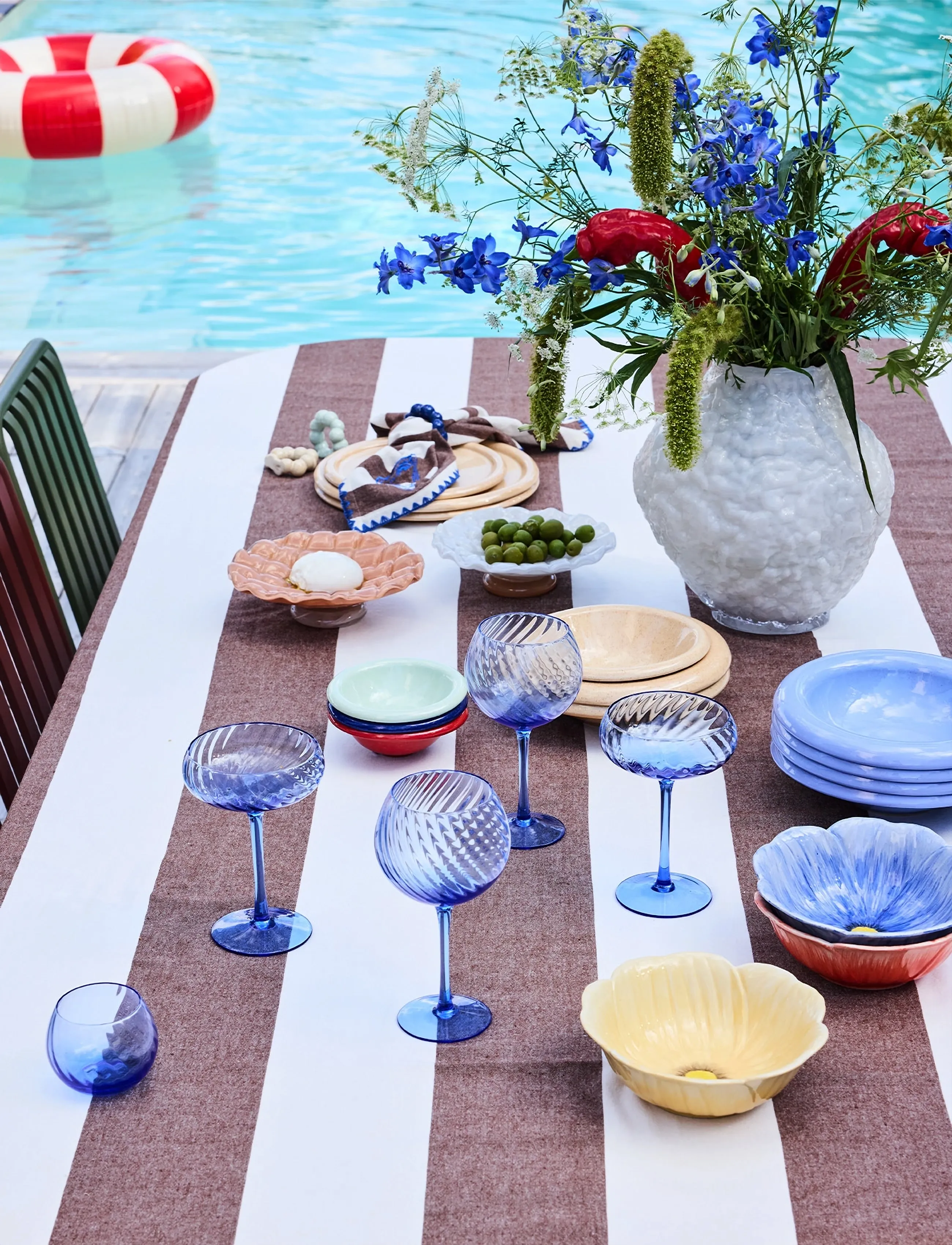 Byon Duk Bubba Oyster, 150X280 cm, Kitchen Textiles, Mehrfarbig/gemustert - Tablecloths & Table Runners, Homeware