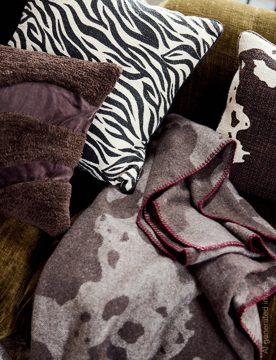 Byon - Pillow Anima zebra M - kissen - black - 2