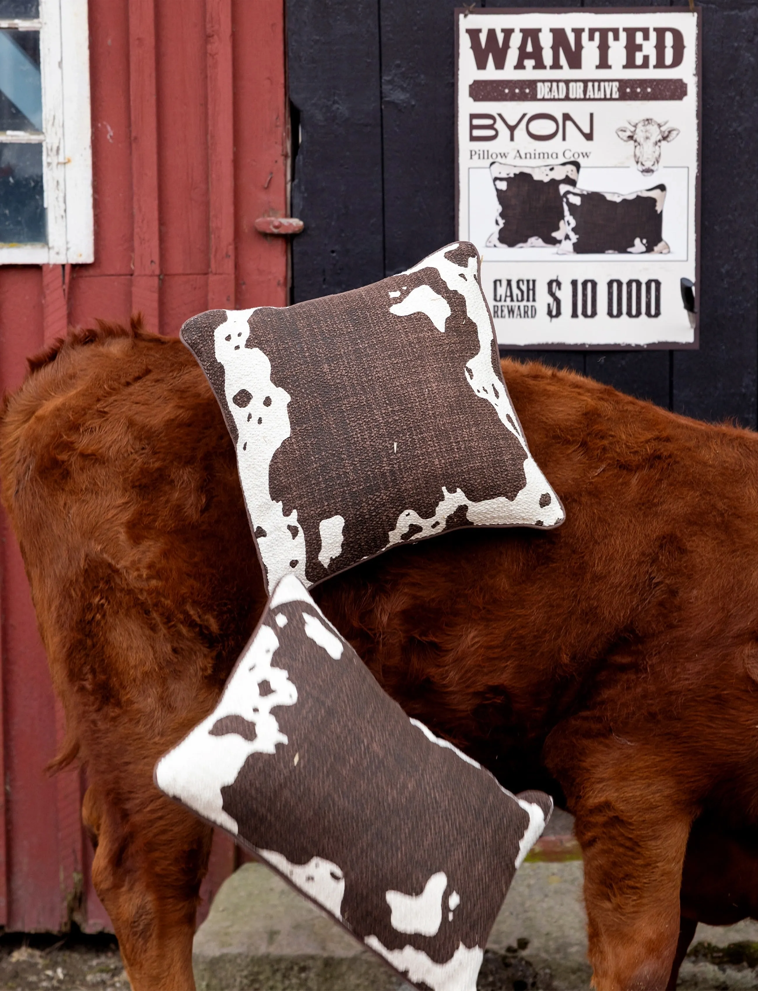 Byon Pude Anima Cow L, One Size, Brown, Puder & Tæpper > Puder, Unisex