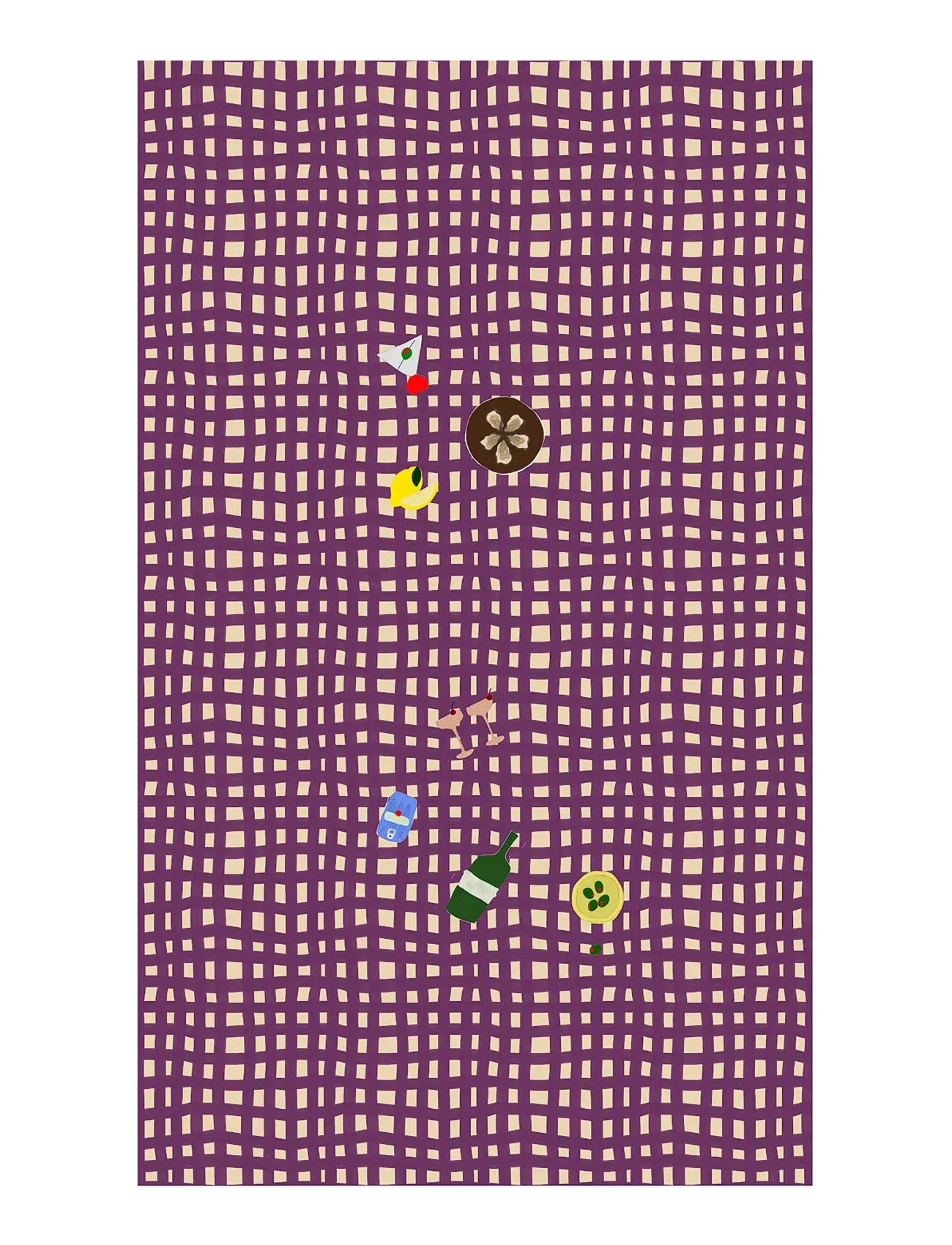 Byon Table cloth Sera - Textilien - DARK PLUM / purple