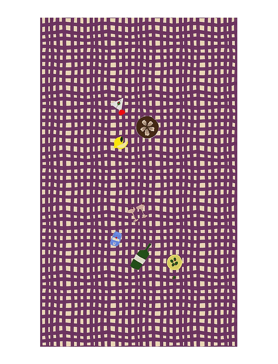 Byon - Table cloth Sera - dark plum - 1