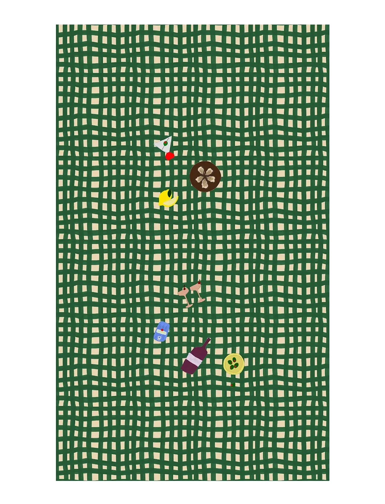 Byon Table cloth Sera - Textilien - GREEN / green