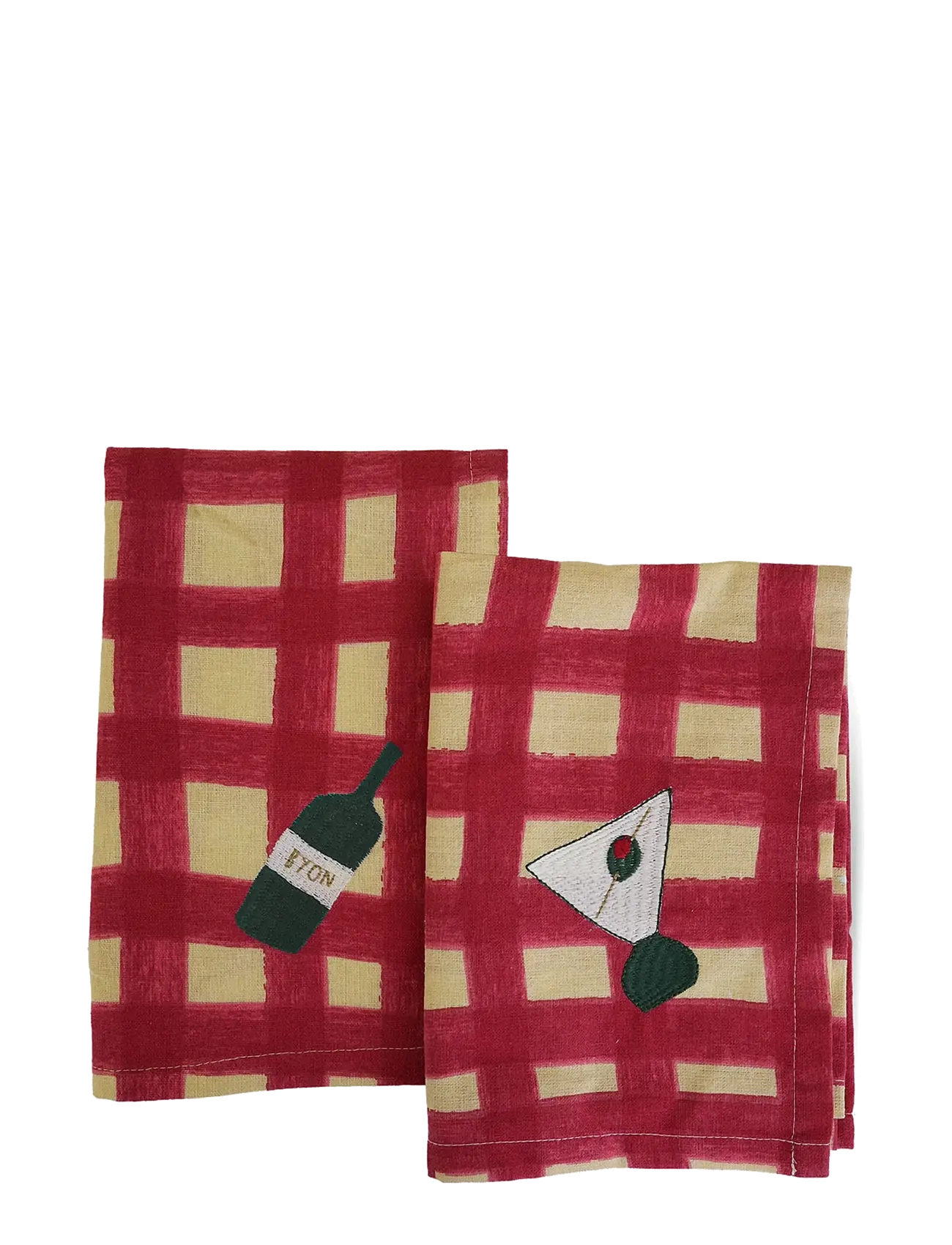 Byon Napkin Sera 2pcs/set - Textilien - RED / red