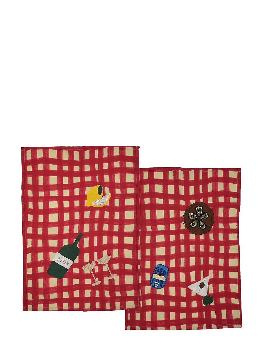 Byon - Kitchen towel Sera 2pcs/set - red - 1