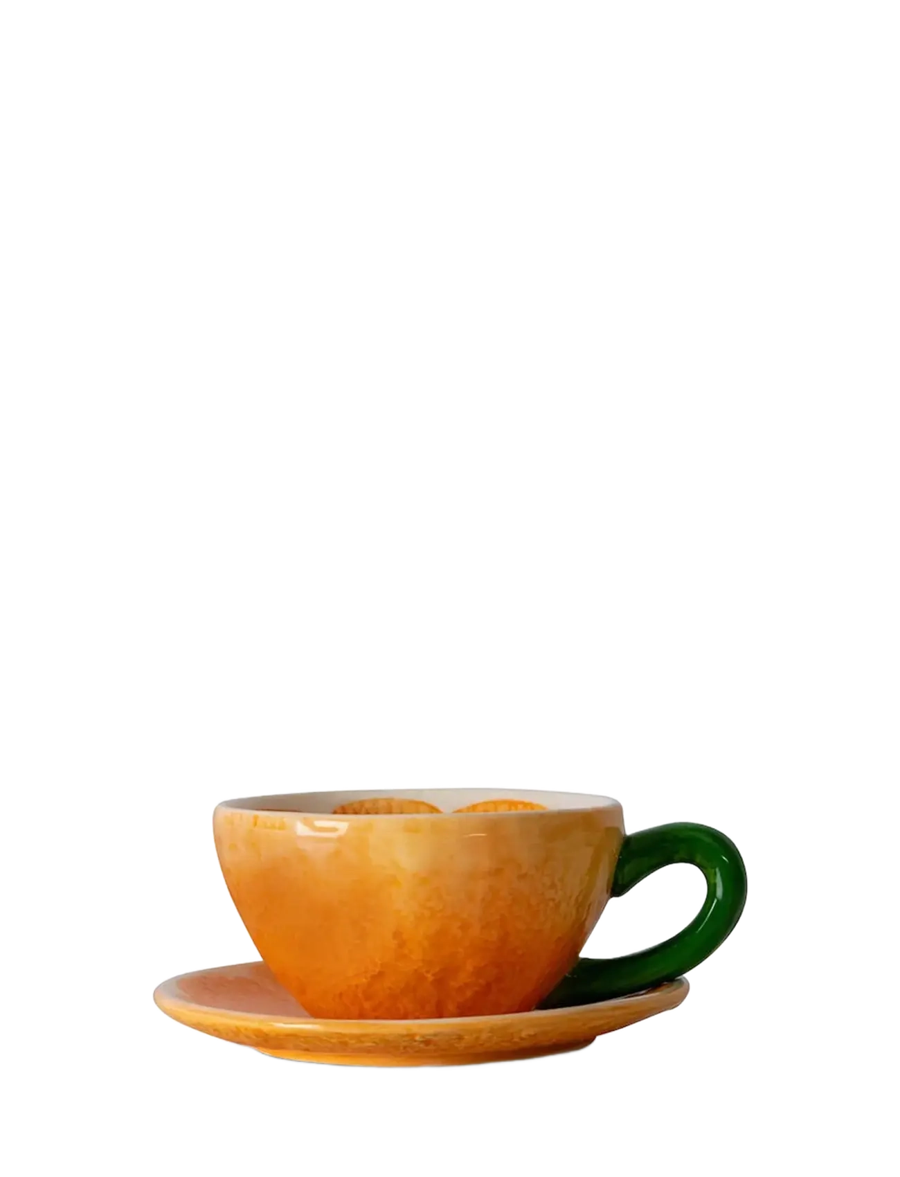Byon Kop Med Underkop, Mandarie, Tea Kop, Orange, Str: 25 CL
