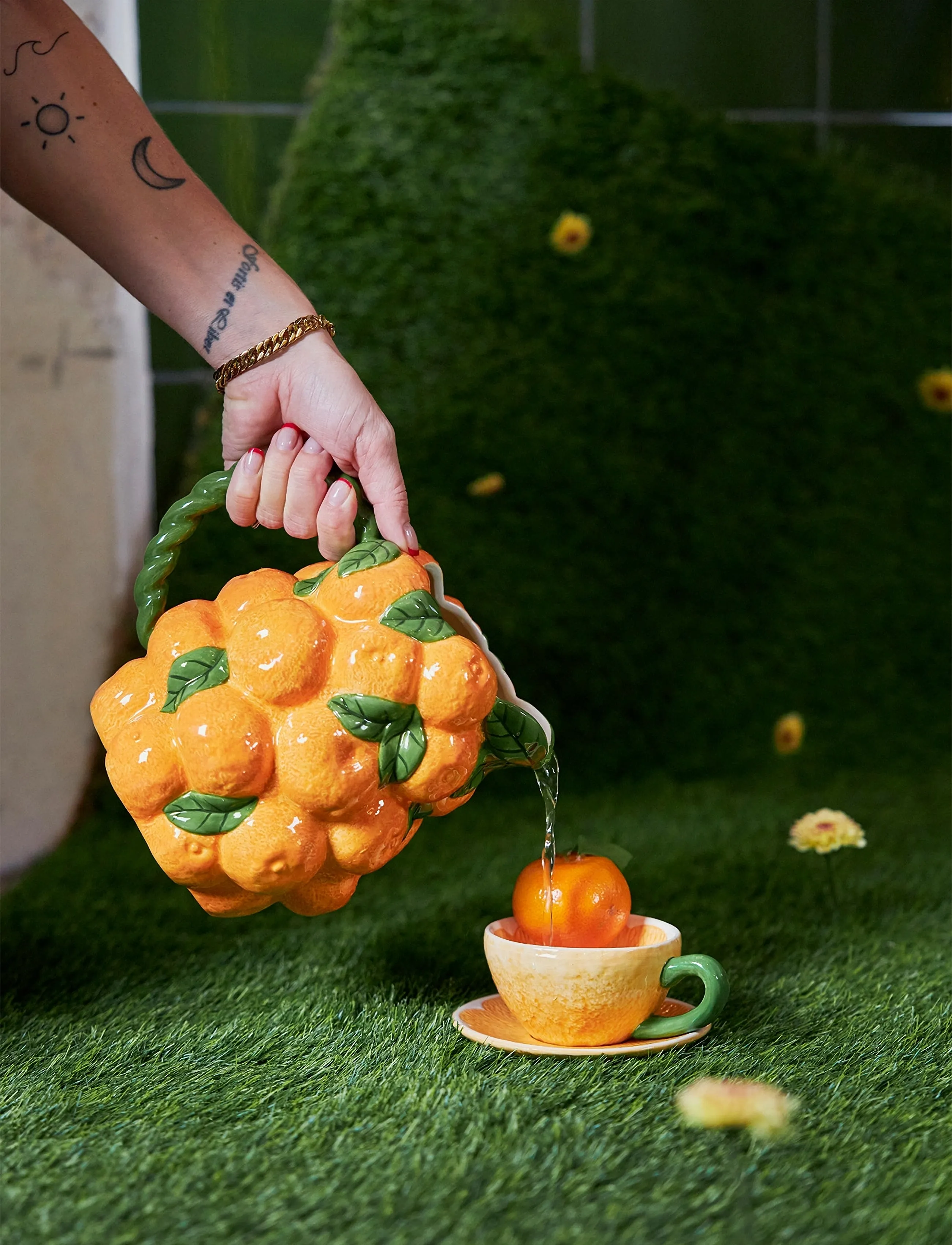 Byon Kop Med Underkop, Mandarie, 25 CL, Cups & Mugs, Orange - Tea Cups, Homeware