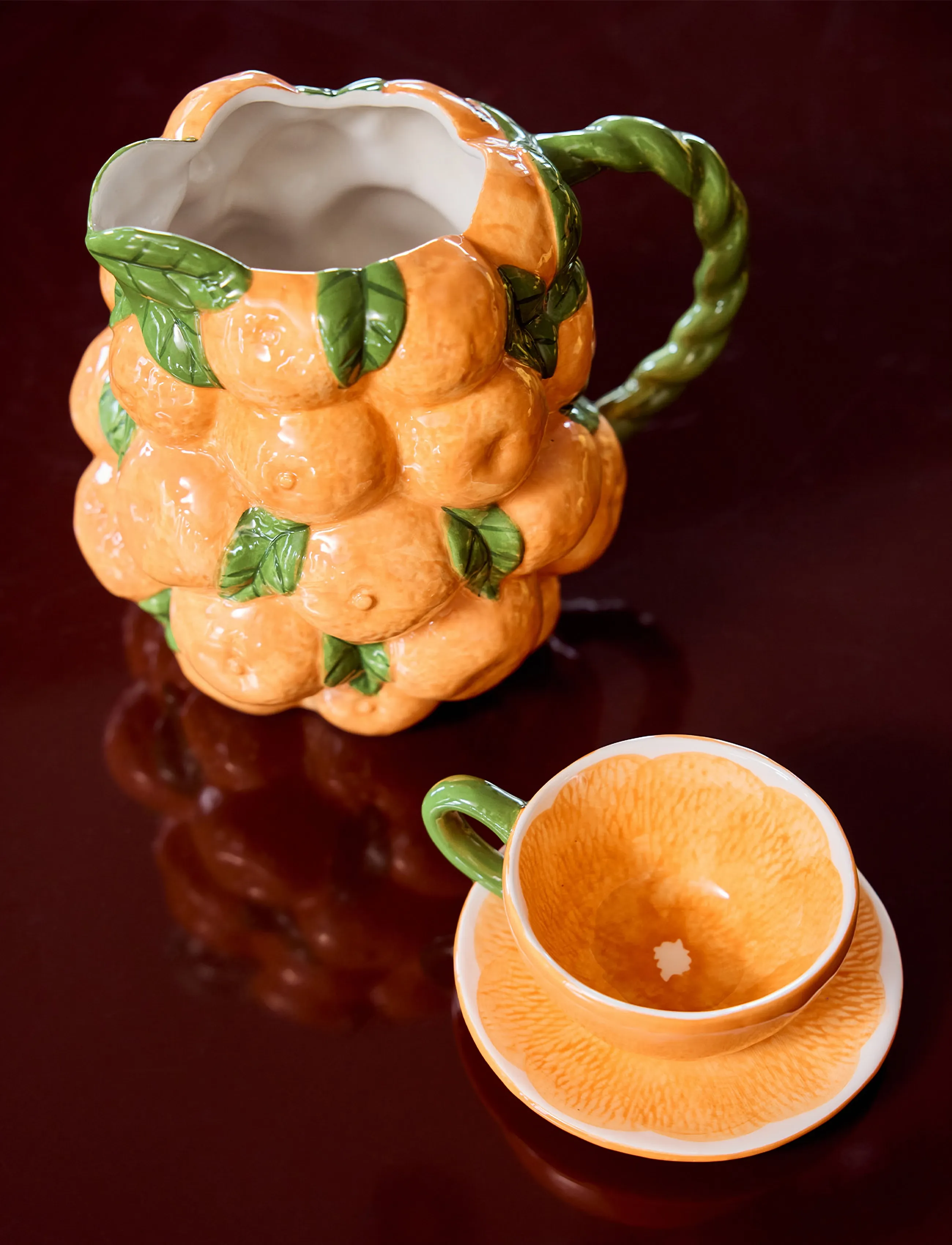 Byon - Cup and plate Mandarie - teetassid - orange - 0