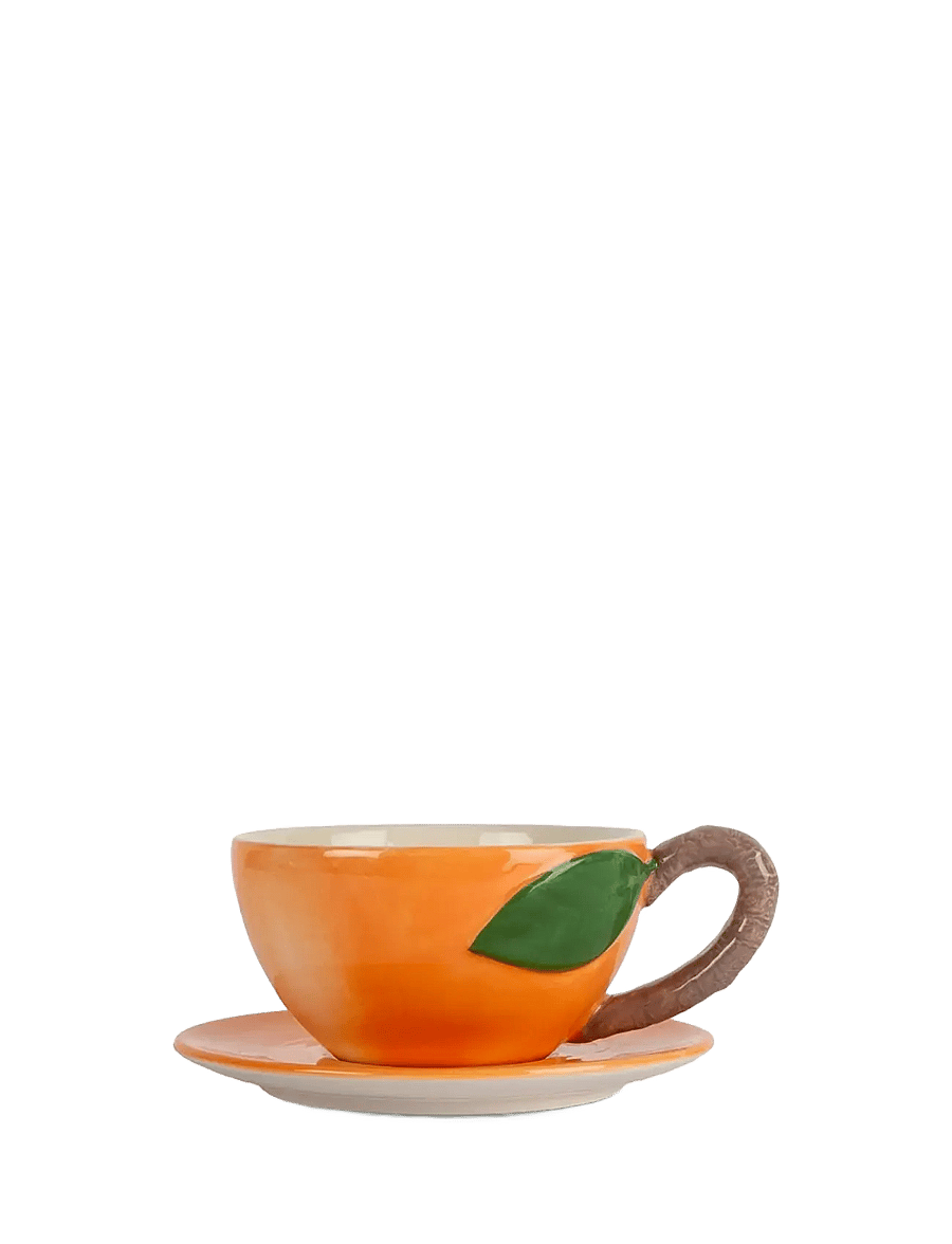 Byon - Cup and plate Peach - teetassen - peach - 1