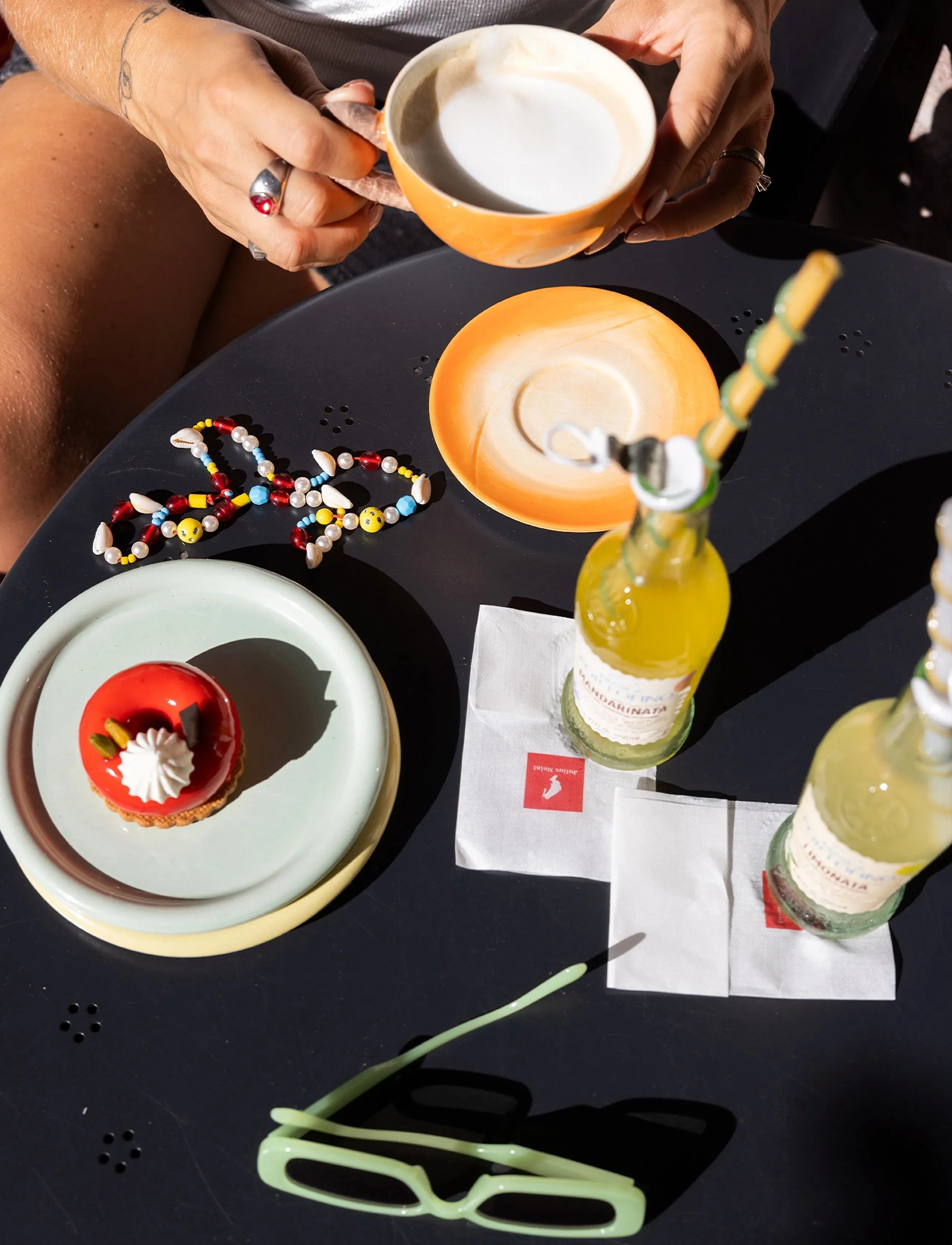 Byon - Cup and plate Peach - arbatos puodeliai - peach - 3