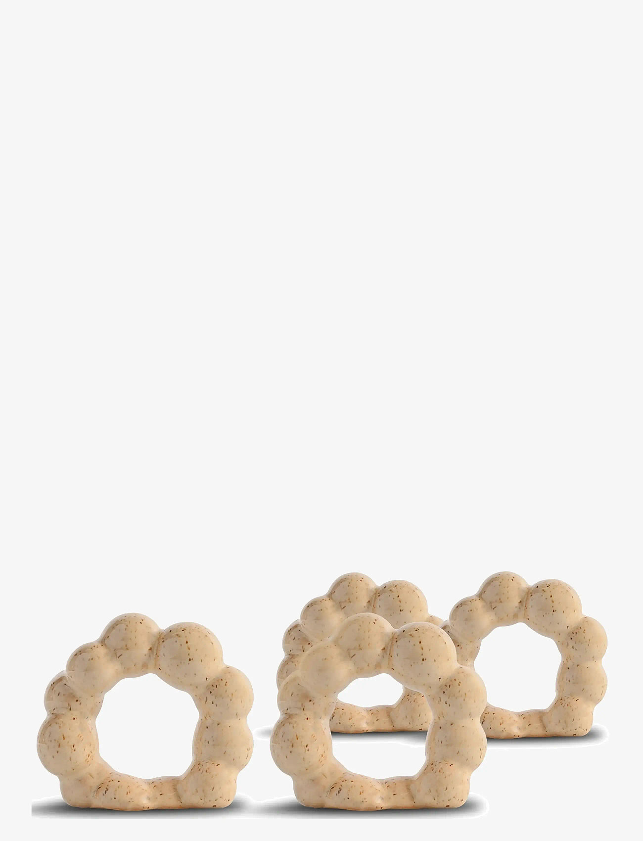 Byon - Servettring Porto, 4-pack - servettringar & servettställ - beige - 0