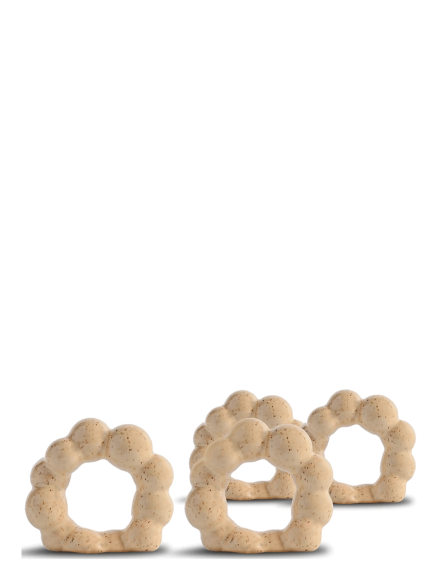 Byon - Napkin ring Porto 4pcs/set - salvrätikute rõngad ja hoidikud - beige - 1