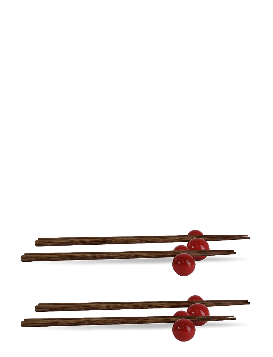 Byon - Chopsticks with holders Porto 2set/box - eßstäbchen - red - 1
