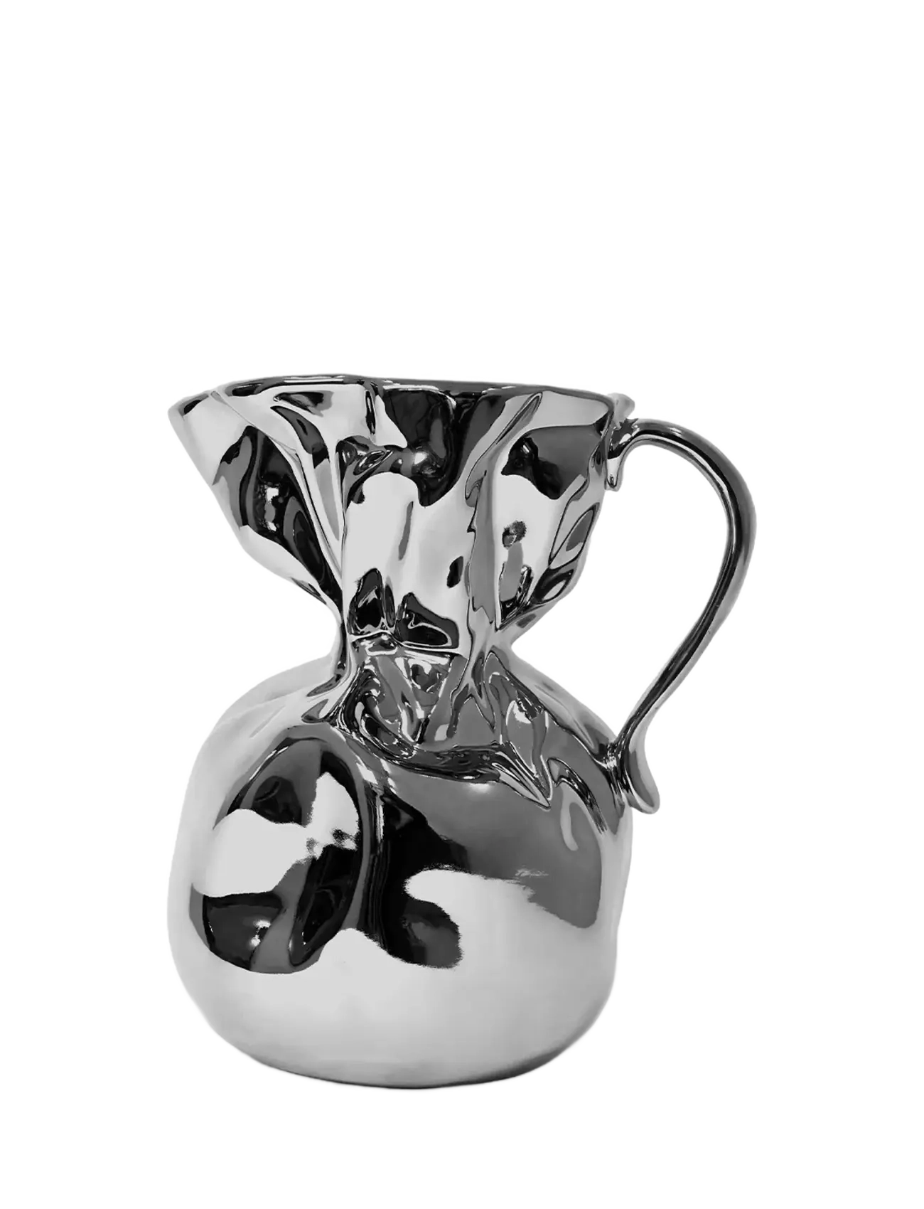 Byon Vase Crumple - Interior - SILVER / silver
