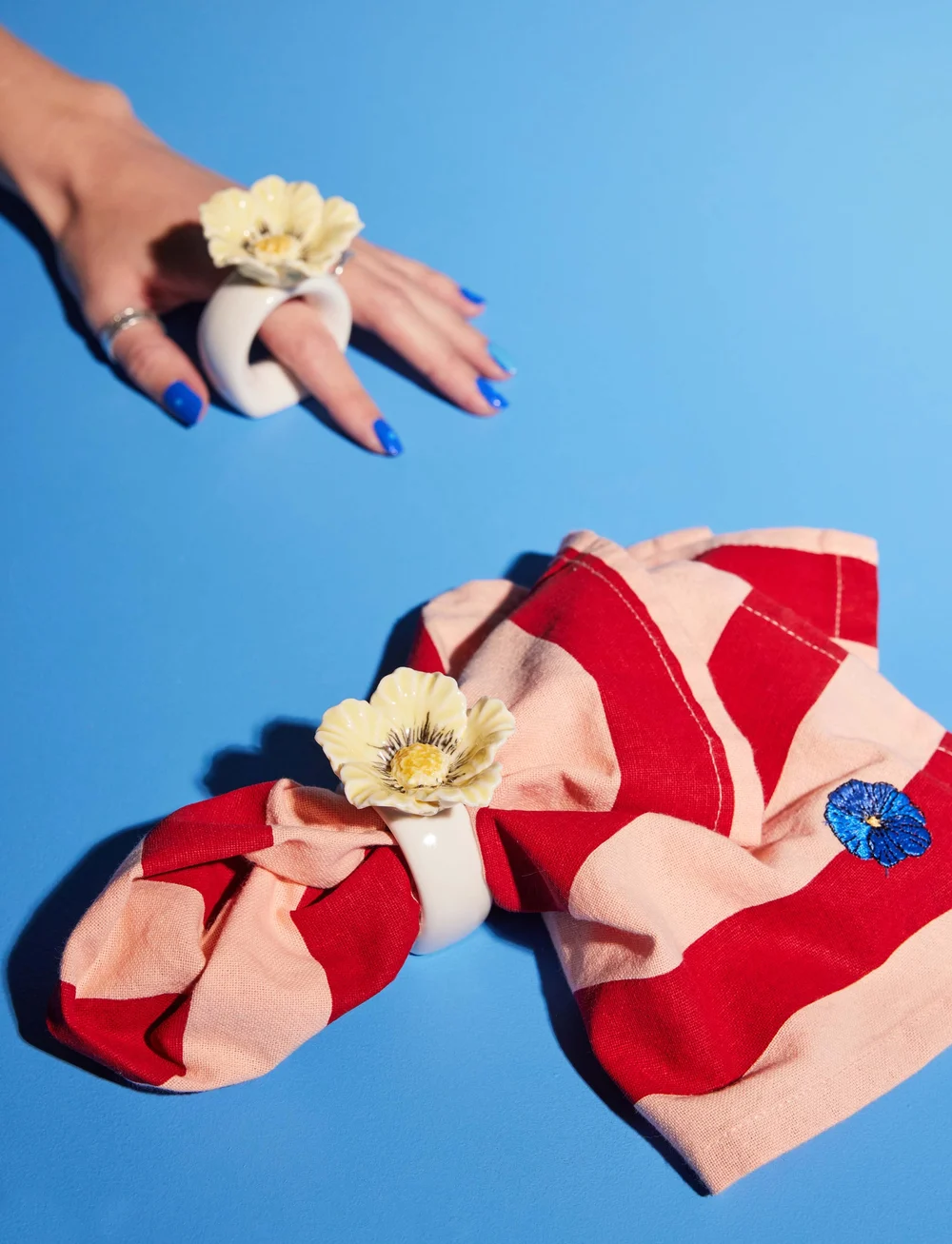 Byon - Napkin ring Poppy 2pcs/set - osta hinna alusel - beige - 1