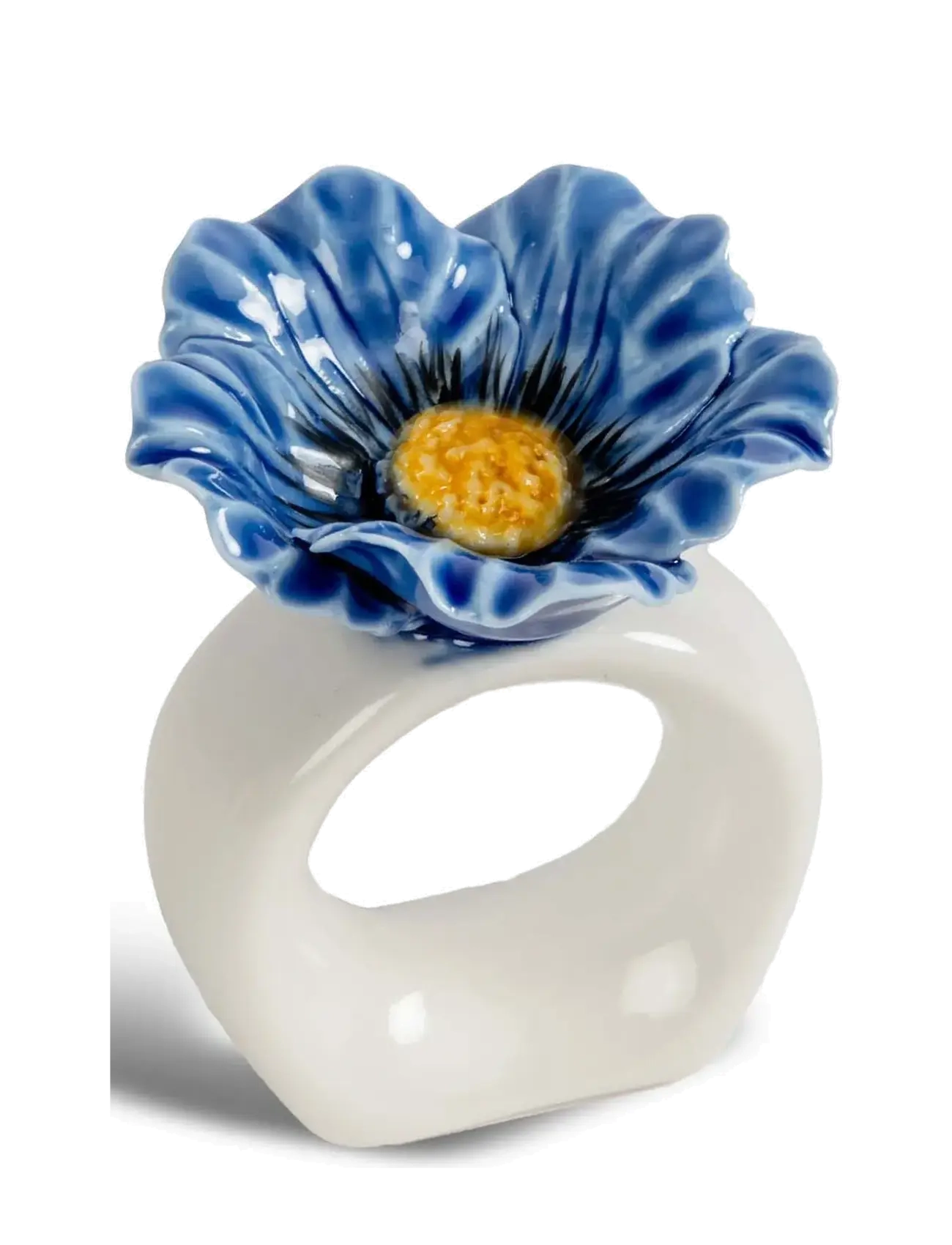 BYON Servietring Poppy, 2-Pak Blau - One Size - Unisex