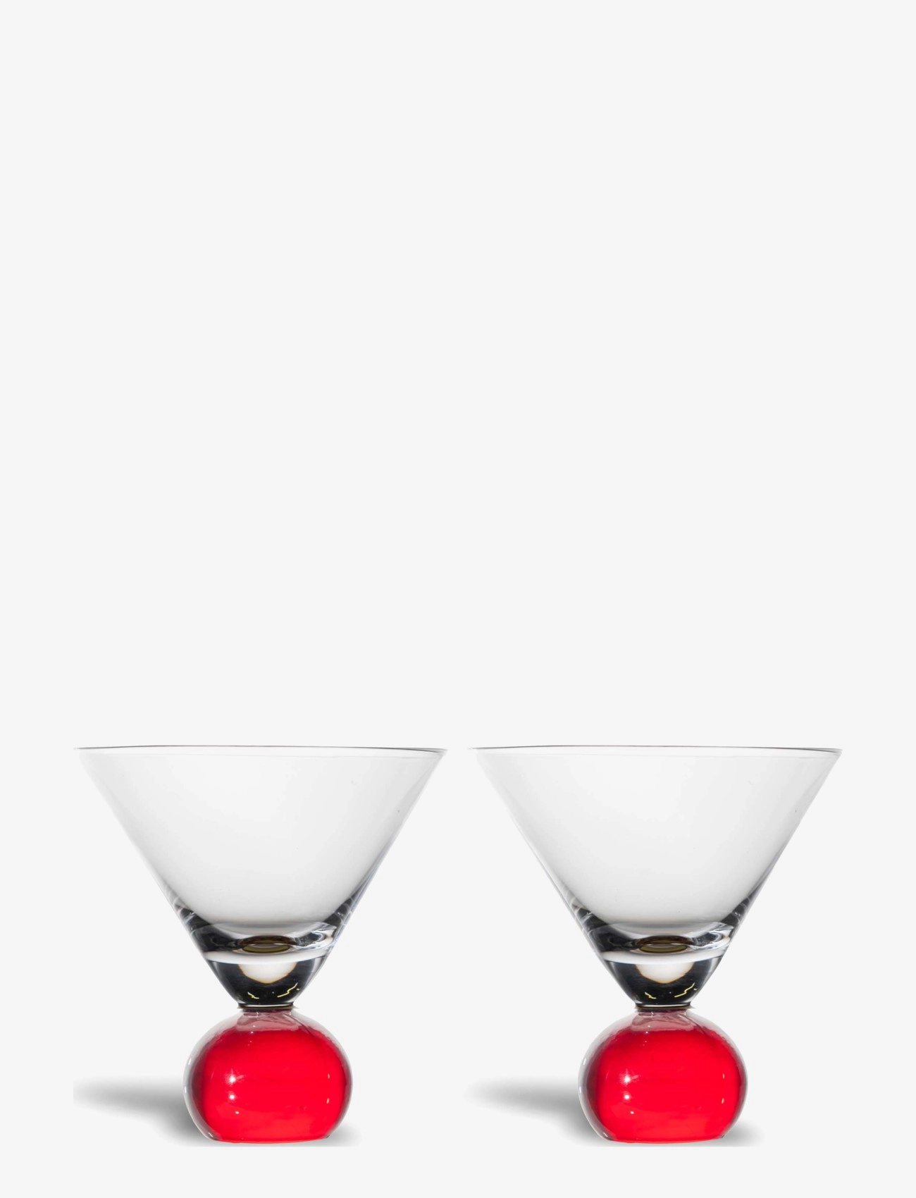 Byon Glass Spice 2pcs/set - 4 for 3 - CLEAR/RED / red
