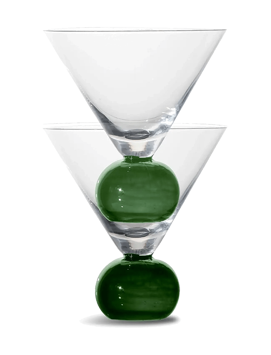 Byon - Glass Spice 2pcs/set - cocktail & longdrinkgläser - clear/dark green - 1