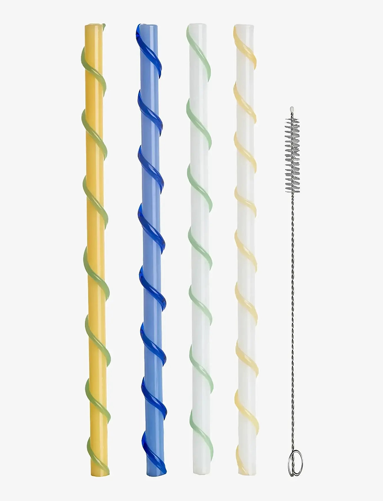 Byon - Straws Celebrate long 4pcs/set - joogikõrred - blue/white/yellow/green - 1
