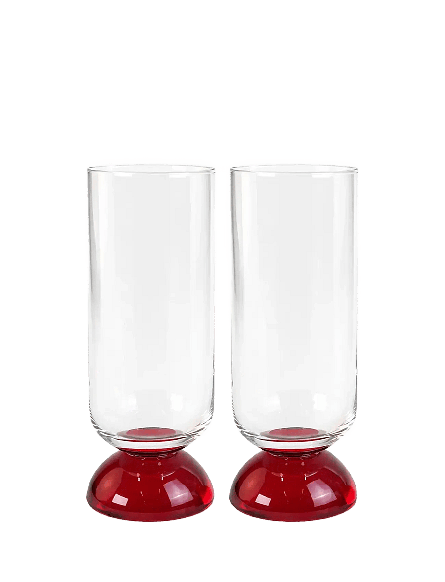 Byon - High ball glass Spice 2pcs/set - cocktail & longdrinkgläser - clear/red - 1