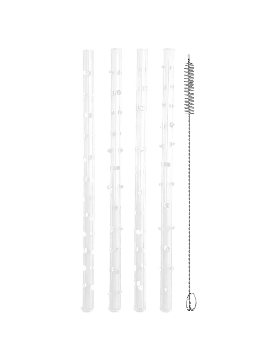 Byon - Straws Dotti 4pcs/set - strohhalme - white - 1