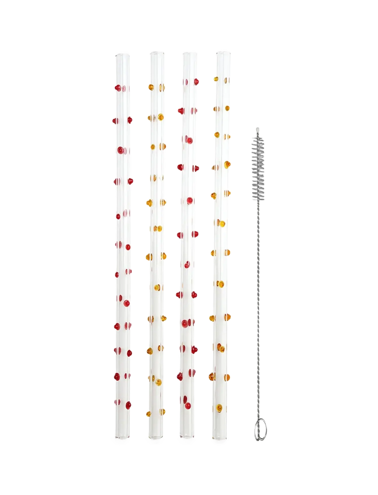 Byon Sugrör Dotti lång, 4-pack - Servering - AMBER/RED / red