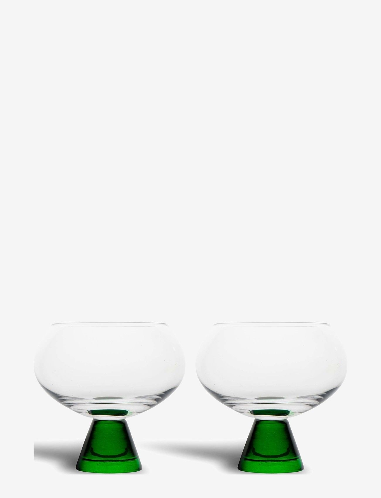 Byon - Glass Indy 2pcs/set - dessert-weingläser - clear/green - 0