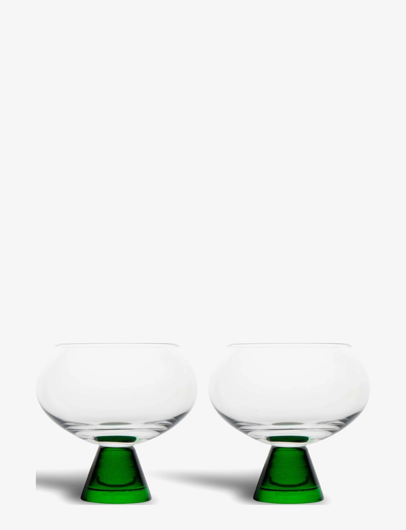 Byon Glass Indy 2pcs/set - Borddækning - CLEAR/GREEN / green