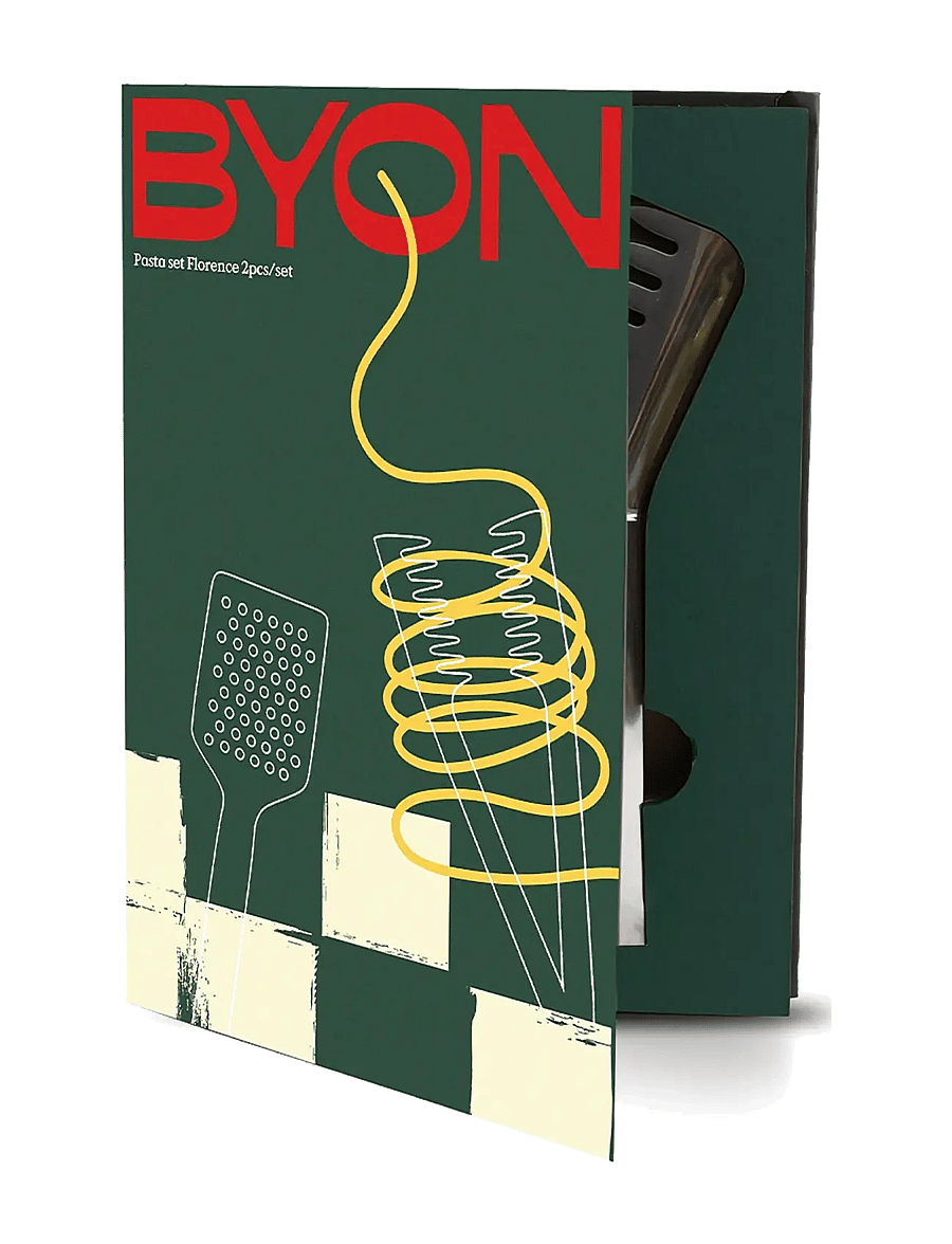 Byon - Pasta set Florence 2pcs/set - pastamasinad ja tarvikud - silver - 2