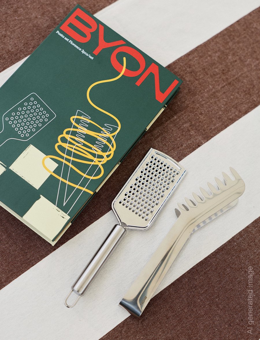 Byon - Pasta set Florence 2pcs/set - pastamasinad ja tarvikud - silver - 5