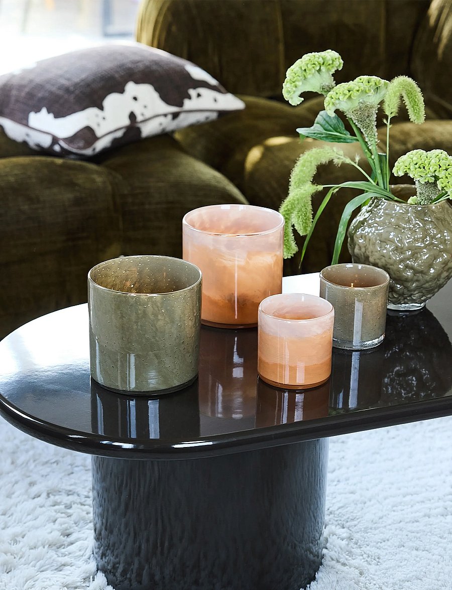 Byon - Candle holder Calore faded M - teeküünlahoidjad - apricot/peach/beige - 2