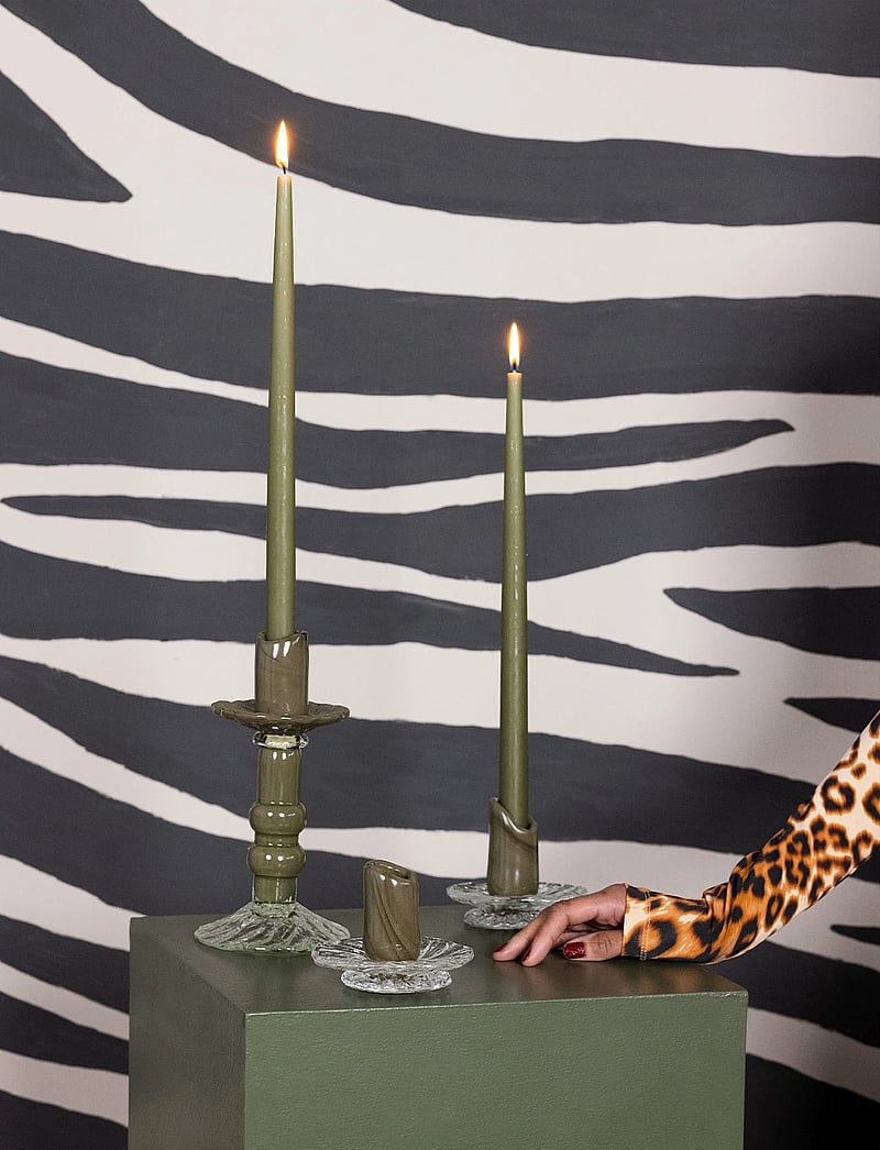 Byon - Candlestick Lara S - kerzenständer - green/clear - 1