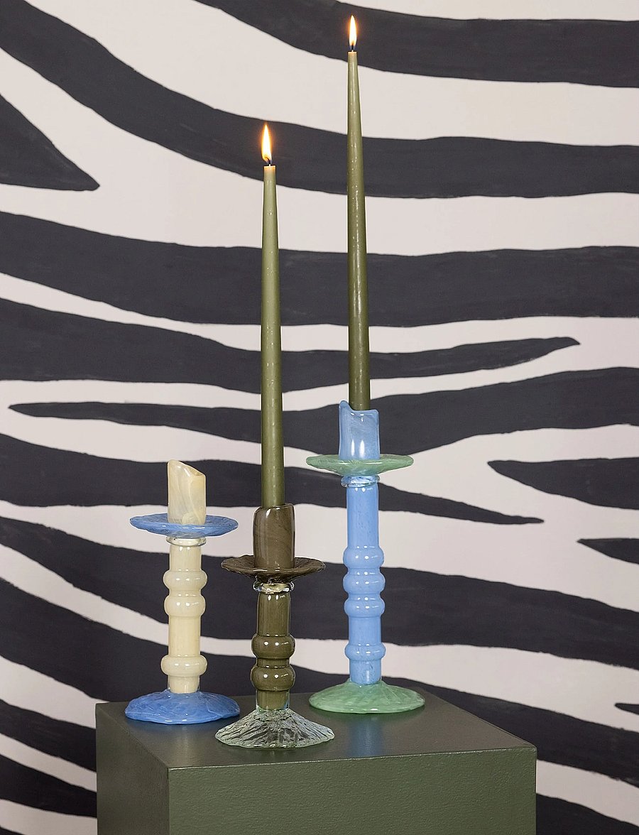 Byon - Candlestick Lara M - küünlajalad - light beige/light blue - 2
