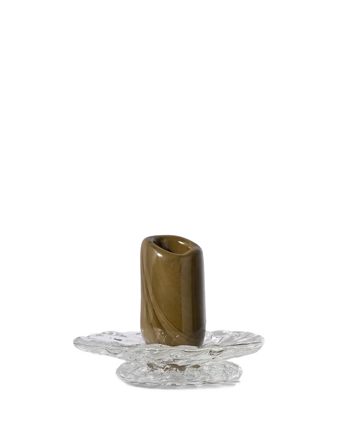 Byon Candlestick Lara XS - Lysestager & Fyrfadsstager - GREEN/CLEAR / clear