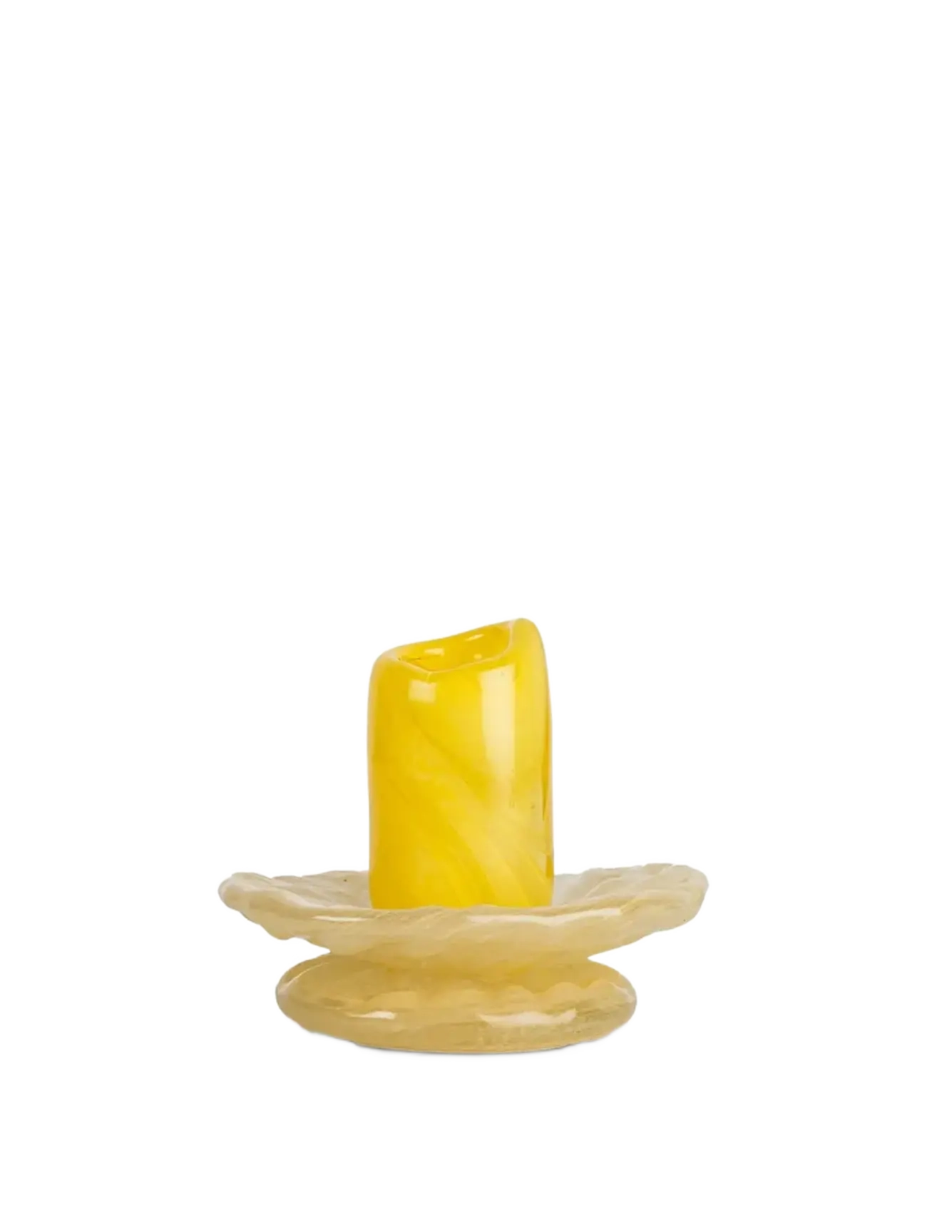 Byon Candlestick Lara XS - Candle holders & Candlesticks - YELLOW/LIGHT BEIGE / yellow