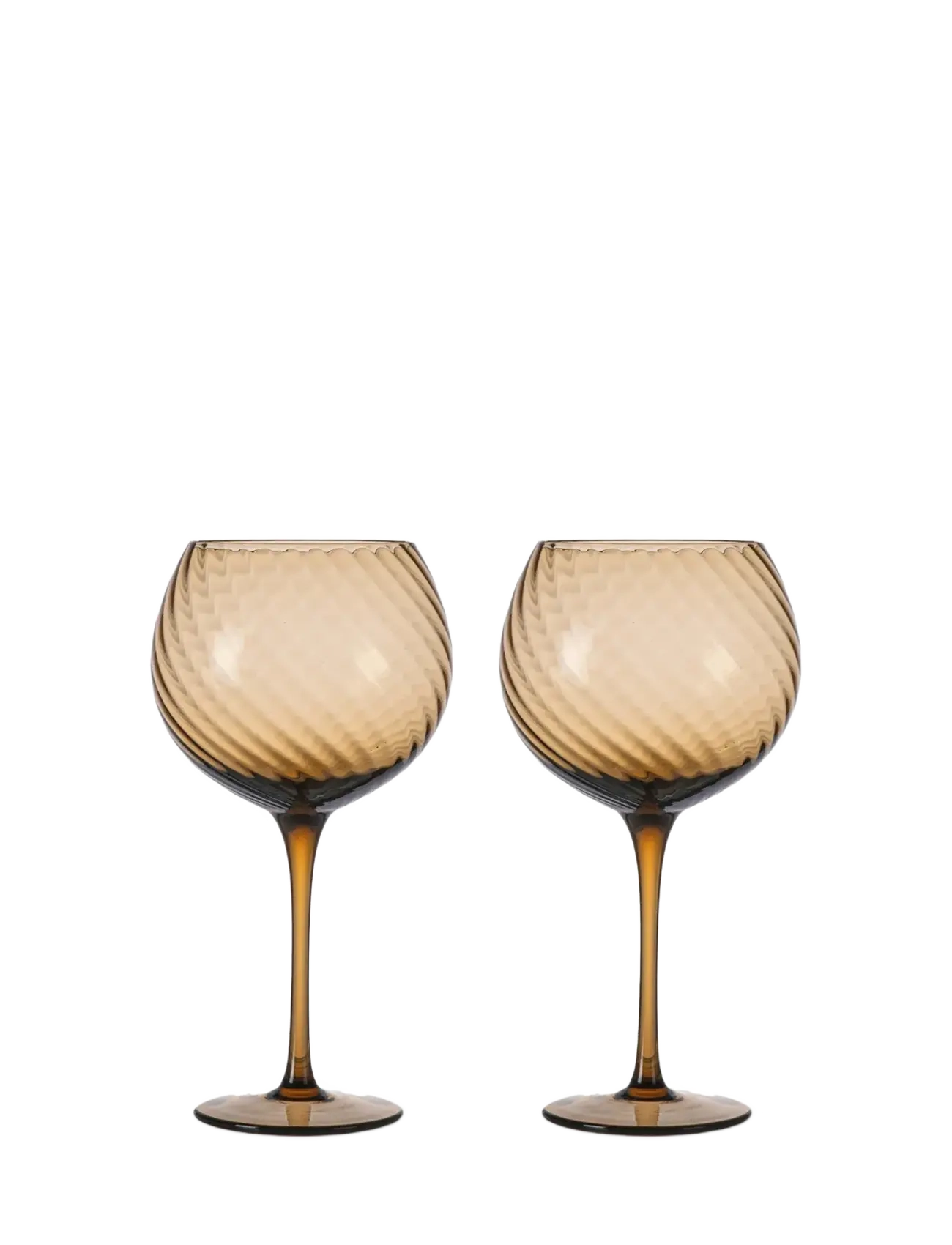Wine glass Opacity 2pcs/set - BROWN