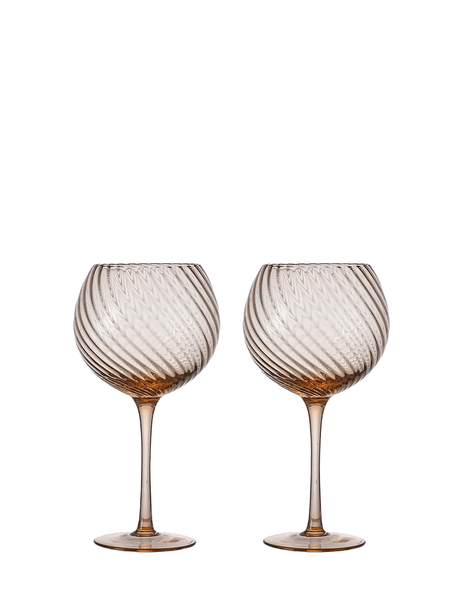 Byon - Wine glass Opacity 2pcs/set - weißweingläser - peach - 1