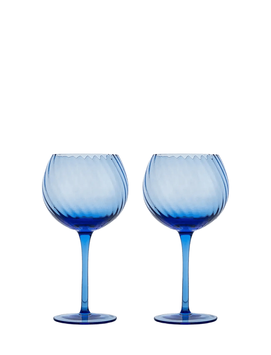 Byon - Wine glass Opacity 2pcs/set - weißweingläser - blue - 1
