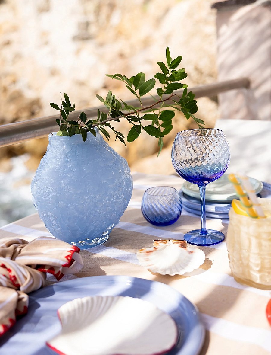 Byon - Wine glass Opacity 2pcs/set - weißweingläser - blue - 0