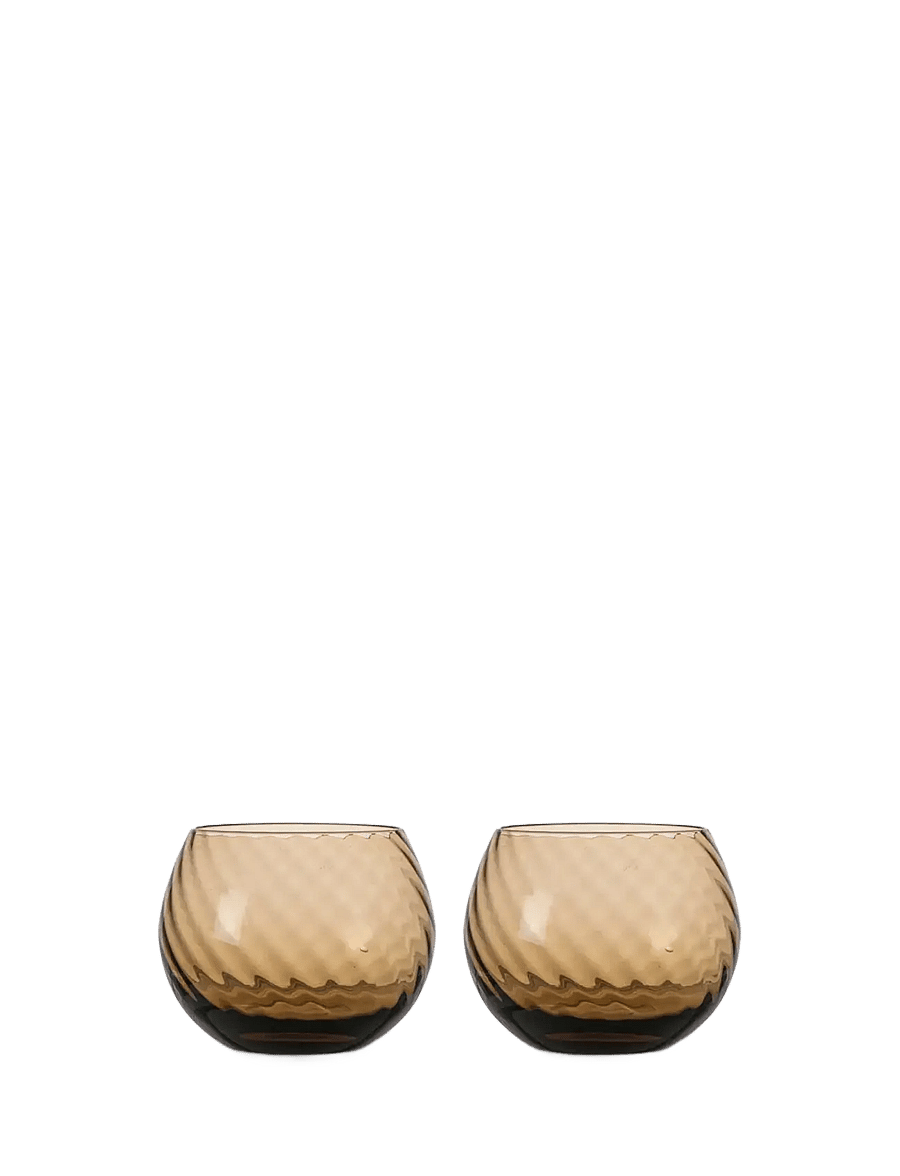 Byon - Water glass Opacity 2pcs/set - cocktail & longdrinkgläser - brown - 1