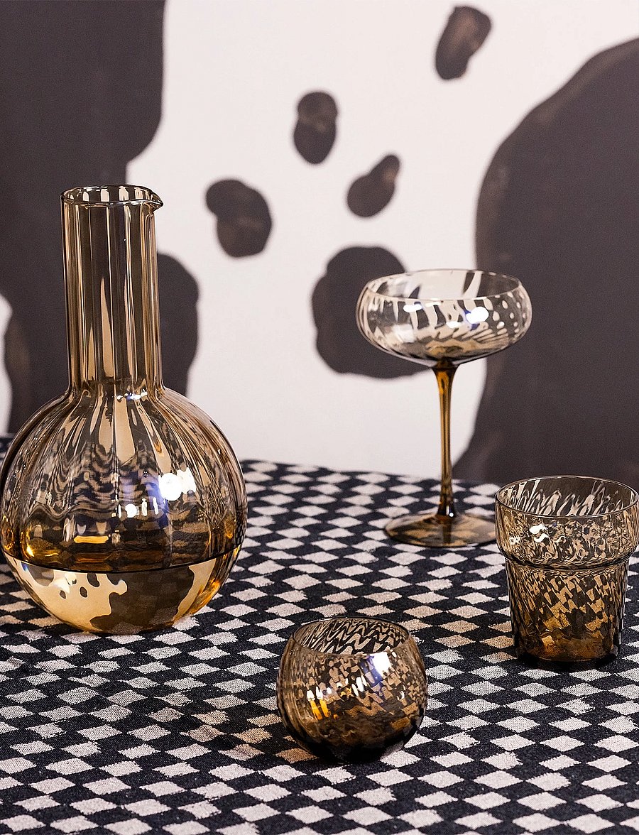 Byon - Water glass Opacity 2pcs/set - cocktail & longdrinkgläser - brown - 0