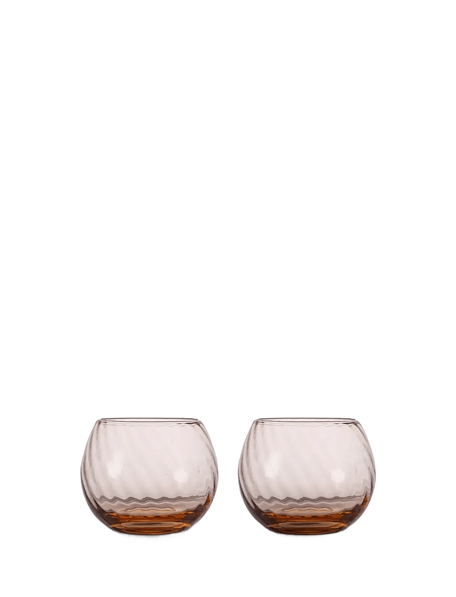 Byon - Water glass Opacity 2pcs/set - cocktail & longdrinkgläser - peach - 1