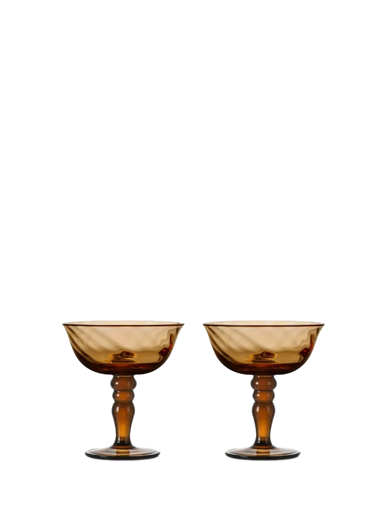 Byon Italiensk Champagneglas Opacity, 2-Pak, Champagneglas, Brun, Str: 15 CL