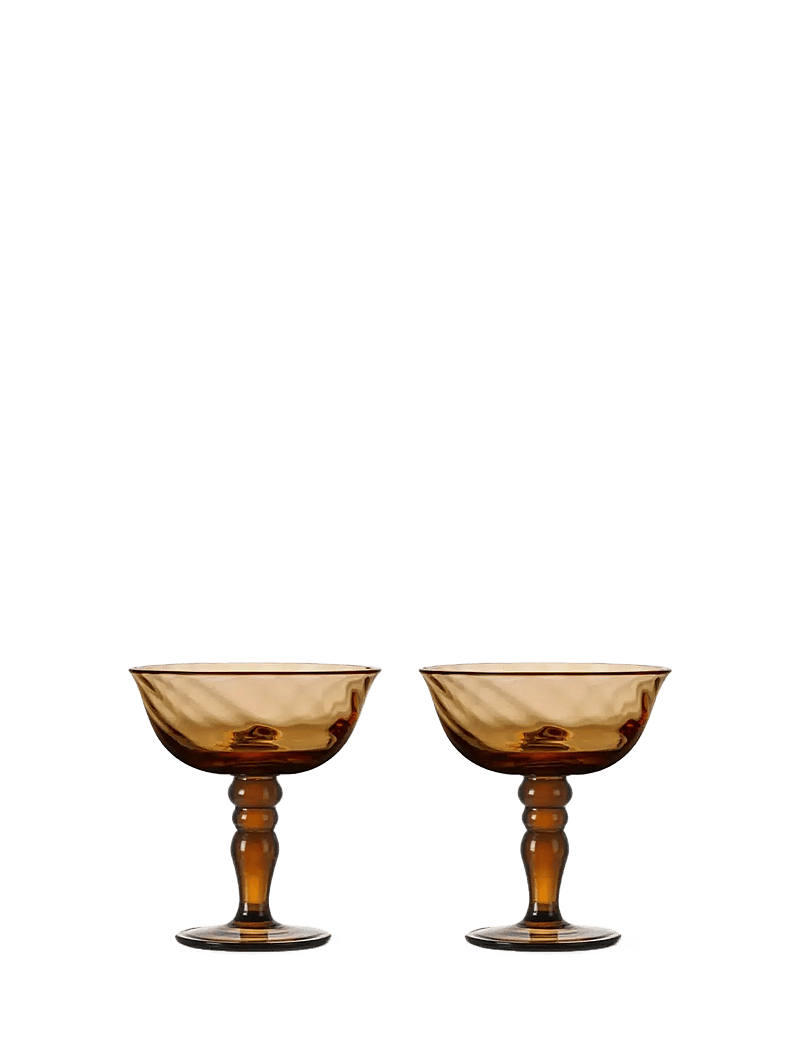 Byon - Italian coupe Opacity 2pcs/set - Šampanjaklaasid - brown - 0