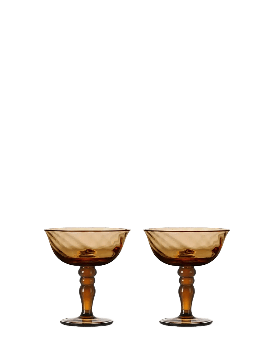 Byon - Italian coupe Opacity 2pcs/set - sektgläser - brown - 1