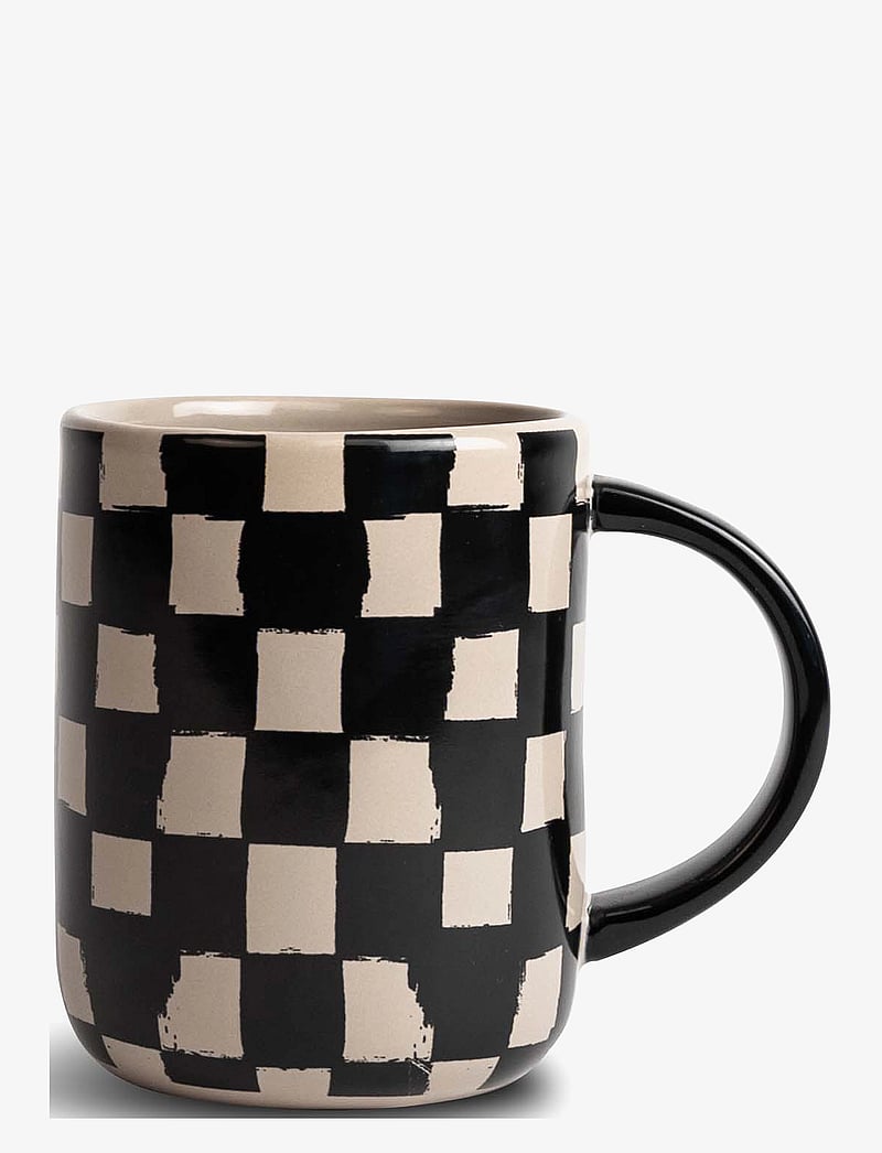 Byon - Mug Liz check Black/beige - kohvitassid - svart/beige - 1